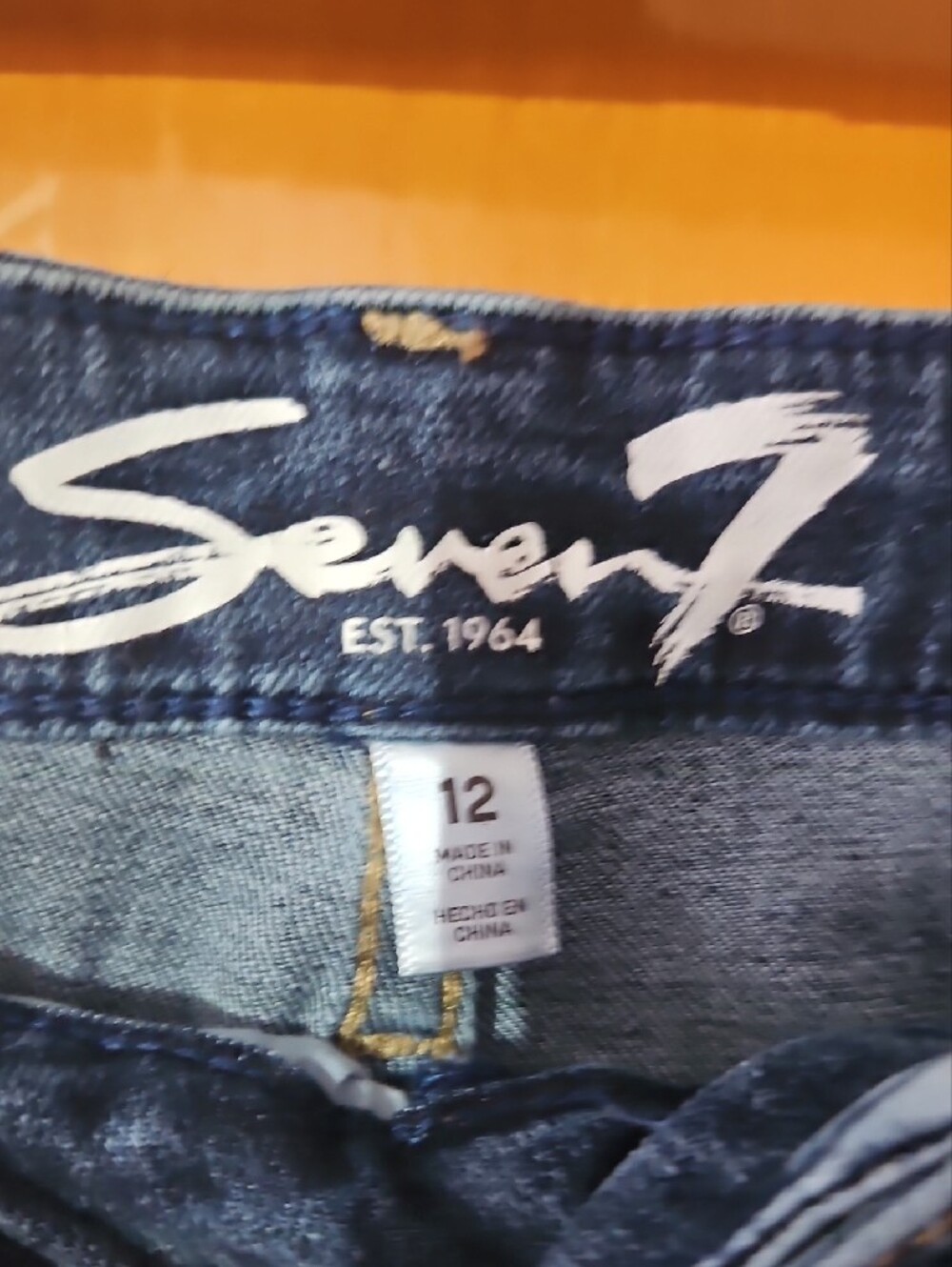 Seven7 Women's Skinny Jeans in Dark Blue Denim - Picture 3 of 7